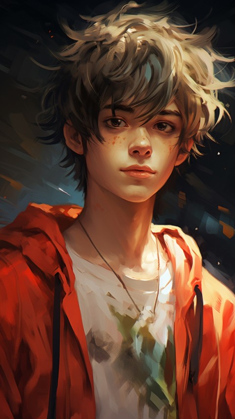 Portrait of Cute Anime Boy Aesthetic (319)