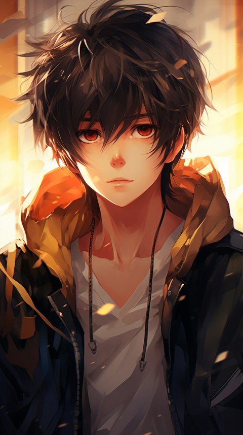Portrait of Cute Anime Boy Aesthetic (305)