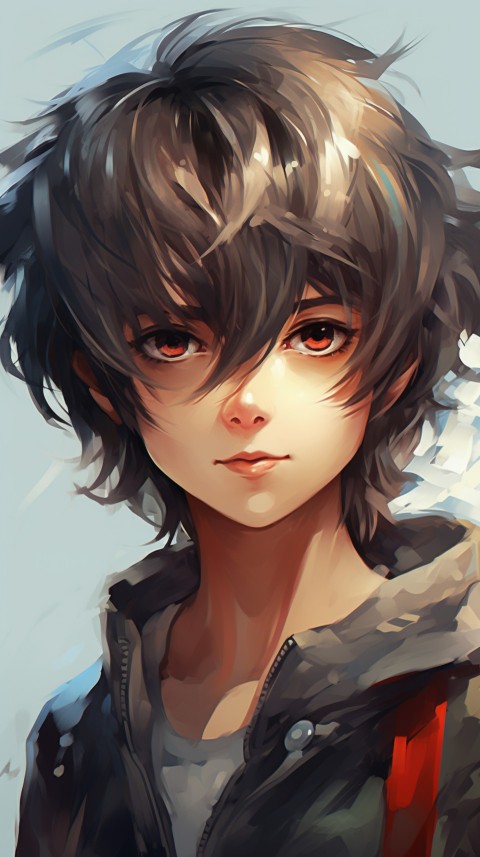 Portrait of Cute Anime Boy Aesthetic (282)