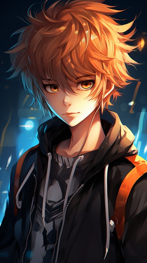 Portrait of Cute Anime Boy Aesthetic (308)
