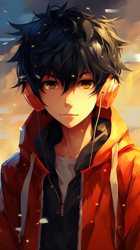 Portrait of Cute Anime Boy Aesthetic (299)