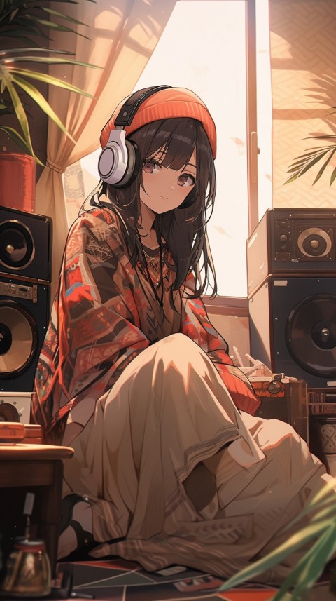 Girl Listening To Music At Home Room Aesthetic (7)