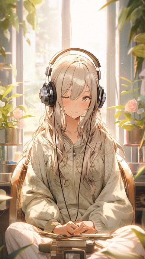 Girl Listening To Music At Home Room Aesthetic (35)