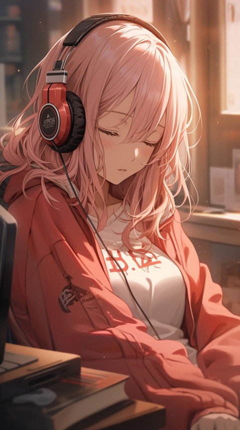 Girl Listening To Music At Home Room Aesthetic (25)