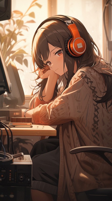 Girl Listening To Music At Home Room Aesthetic (18)