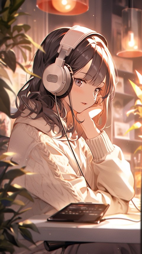 Girl Listening To Music At Home Room Aesthetic (34)