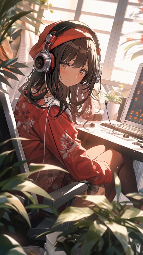 Girl Listening To Music At Home Room Aesthetic (58)