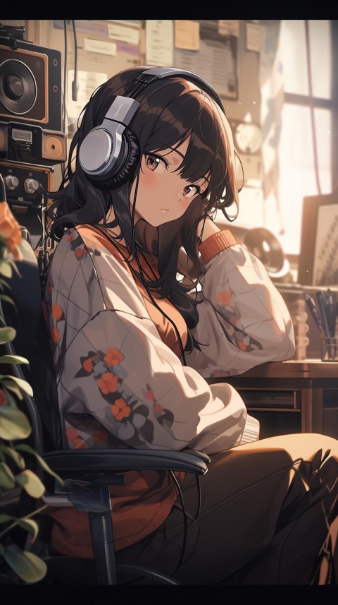 Girl Listening To Music At Home Room Aesthetic (90)