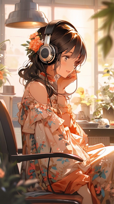 Girl Listening To Music At Home Room Aesthetic (64)
