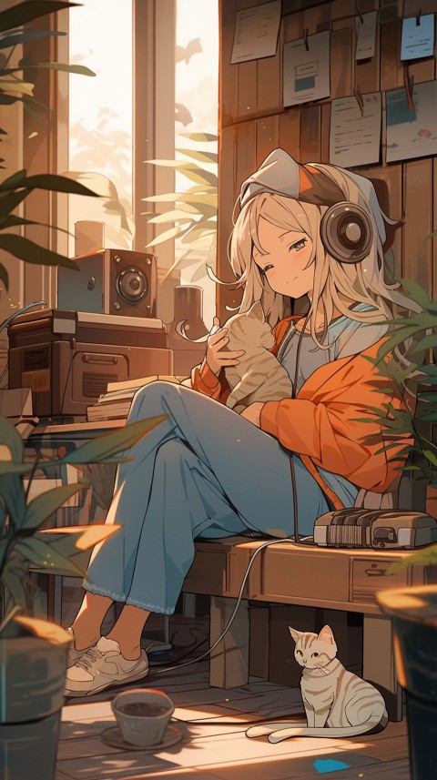Girl Listening To Music At Home Room Aesthetic (74)