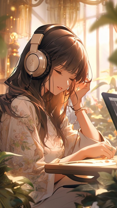 Girl Listening To Music At Home Room Aesthetic (108)
