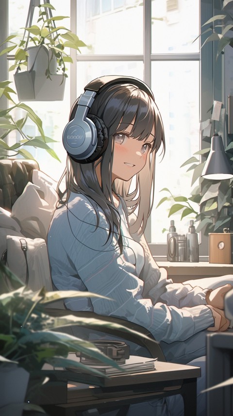 Girl Listening To Music At Home Room Aesthetic (146)