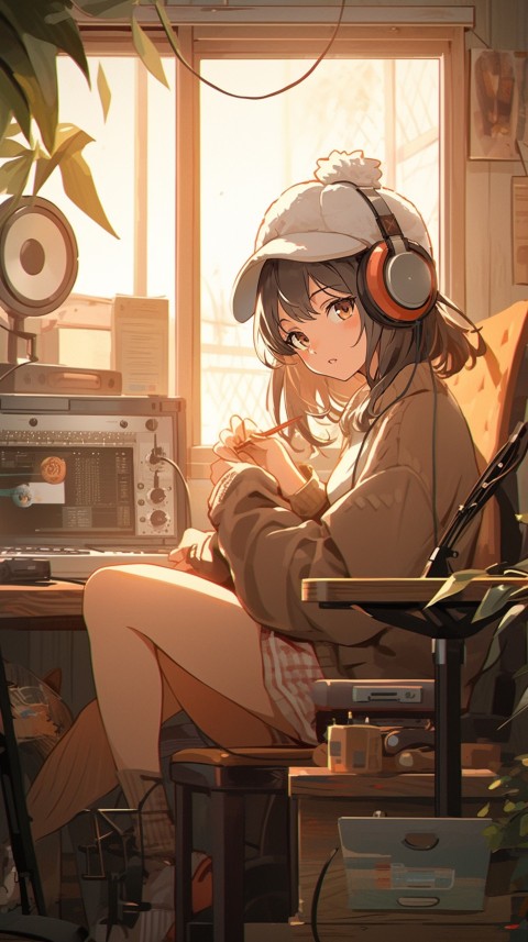 Girl Listening To Music At Home Room Aesthetic (121)