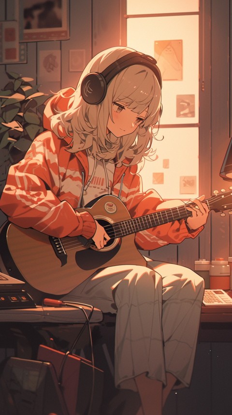 Girl Listening To Music At Home Room Aesthetic (123)