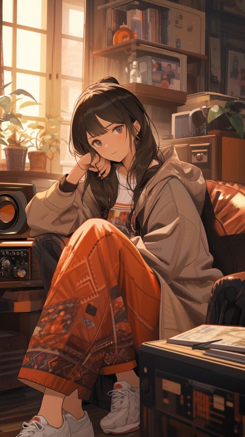 Girl Listening To Music At Home Room Aesthetic (102)