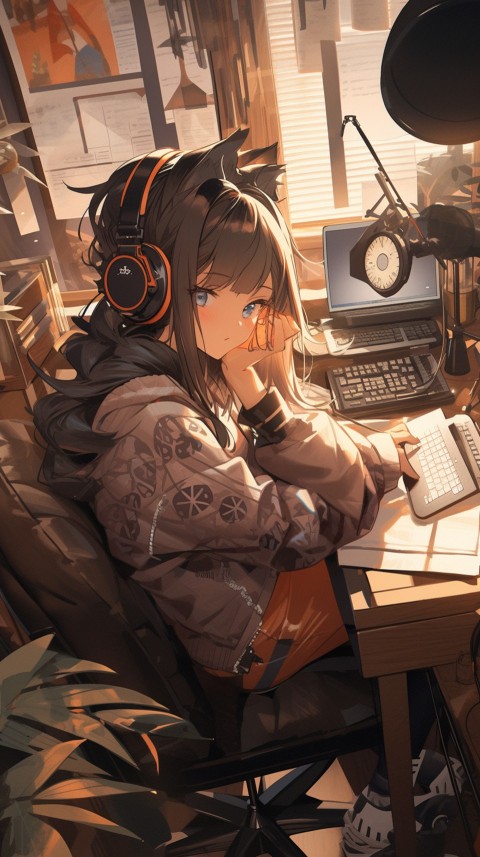 Girl Listening To Music At Home Room Aesthetic (133)