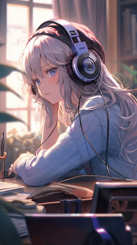 Girl Listening To Music At Home Room Aesthetic (186)