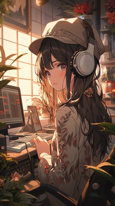 Girl Listening To Music At Home Room Aesthetic (183)