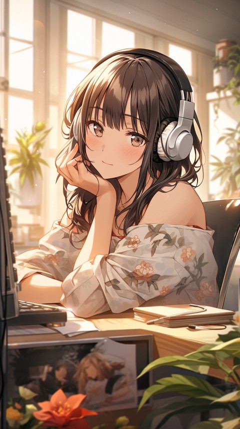 Girl Listening To Music At Home Room Aesthetic (176)