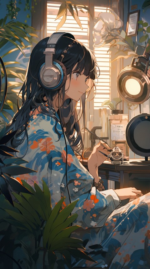 Girl Listening To Music At Home Room Aesthetic (193)