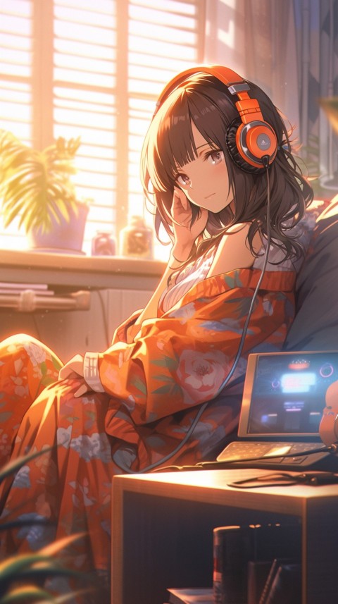 Girl Listening To Music At Home Room Aesthetic (249)