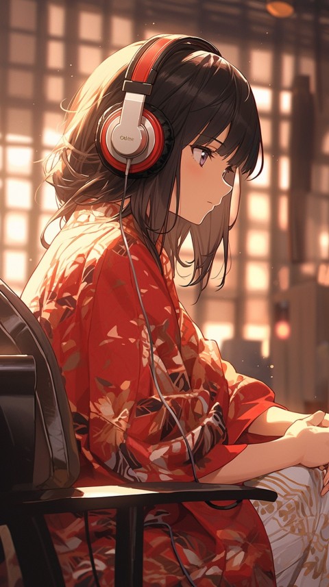 Girl Listening To Music At Home Room Aesthetic (203)