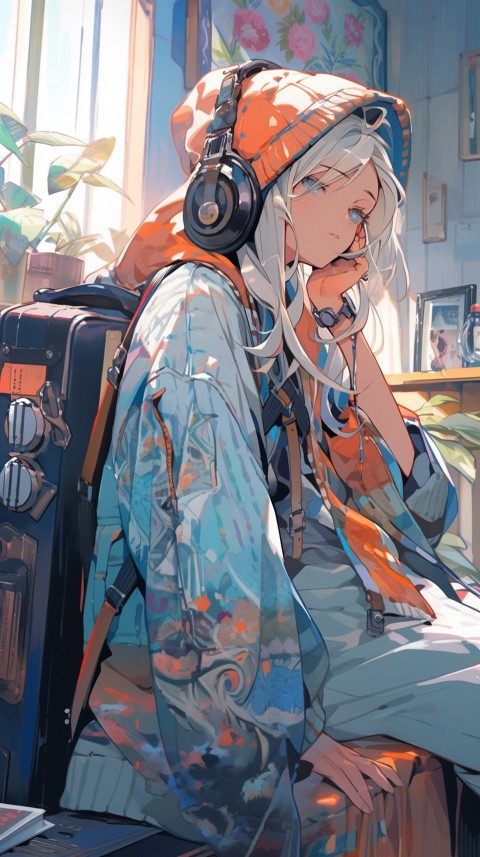 Girl Listening To Music At Home Room Aesthetic (226)