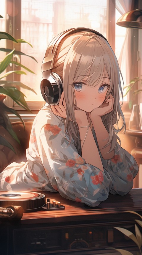 Girl Listening To Music At Home Room Aesthetic (210)