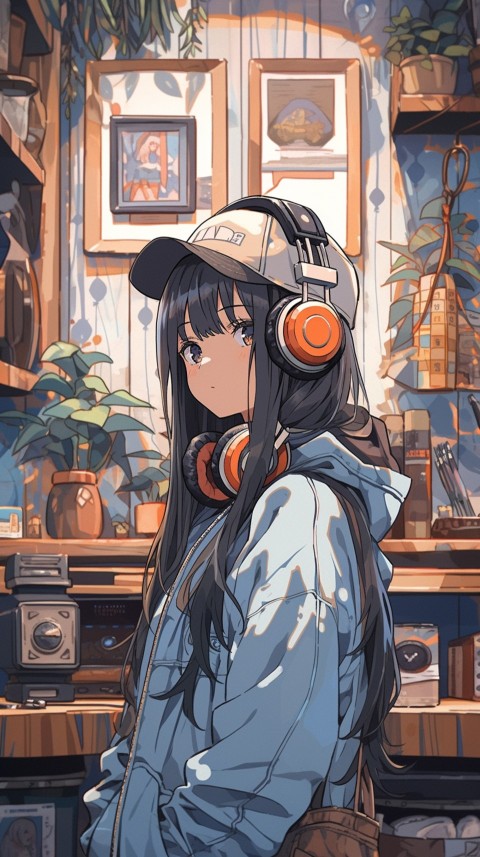Girl Listening To Music At Home Room Aesthetic (215)