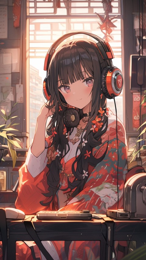 Girl Listening To Music At Home Room Aesthetic (248)