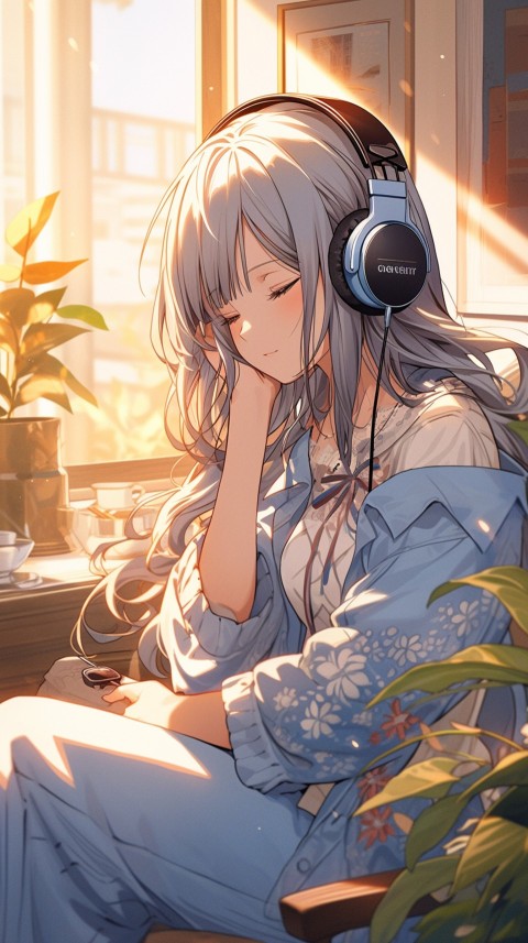 Girl Listening To Music At Home Room Aesthetic (233)