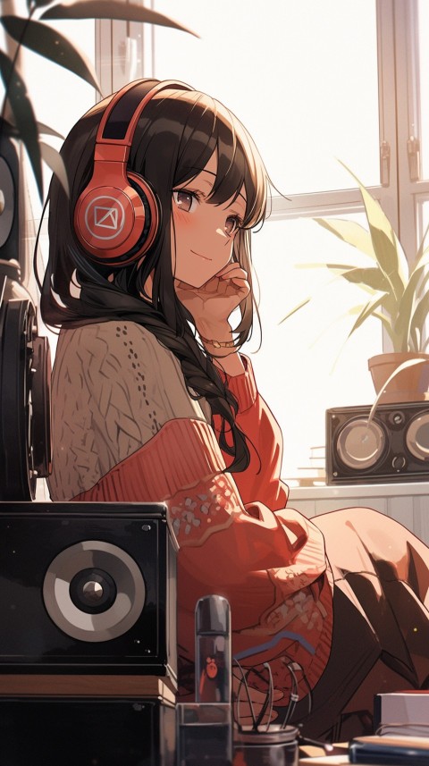 Girl Listening To Music At Home Room Aesthetic (235)