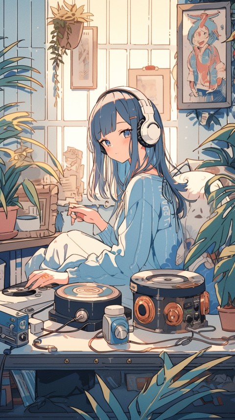 Girl Listening To Music At Home Room Aesthetic (250)
