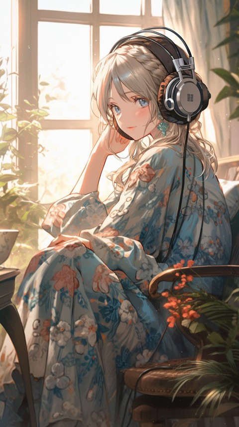 Girl Listening To Music At Home Room Aesthetic (290)