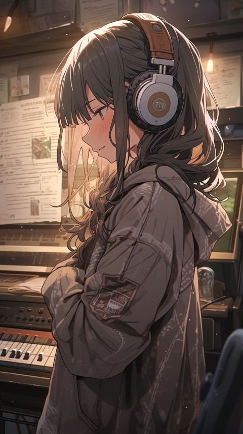 Girl Listening To Music At Home Room Aesthetic (251)