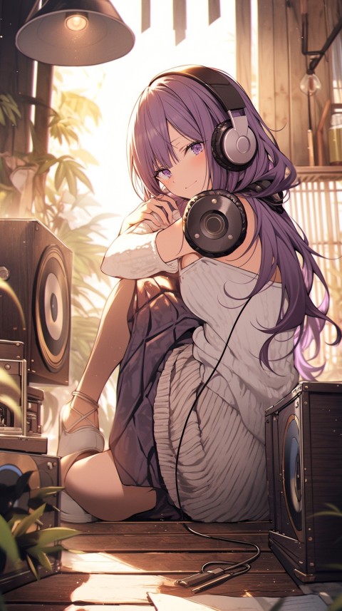 Girl Listening To Music At Home Room Aesthetic (254)