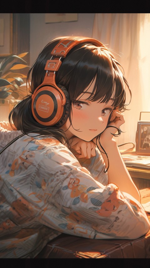 Girl Listening To Music At Home Room Aesthetic (315)