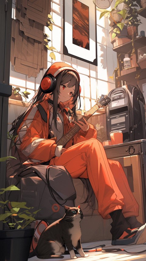 Girl Listening To Music At Home Room Aesthetic (312)