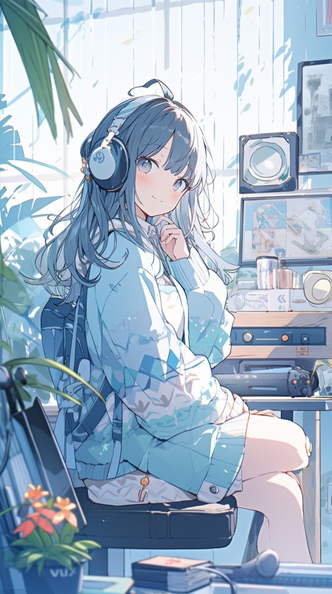 Girl Listening To Music At Home Room Aesthetic (318)