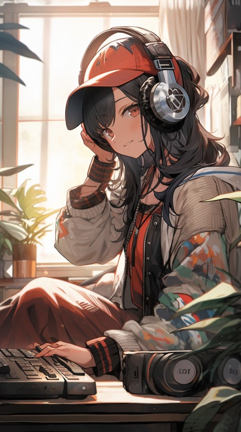 Girl Listening To Music At Home Room Aesthetic (339)