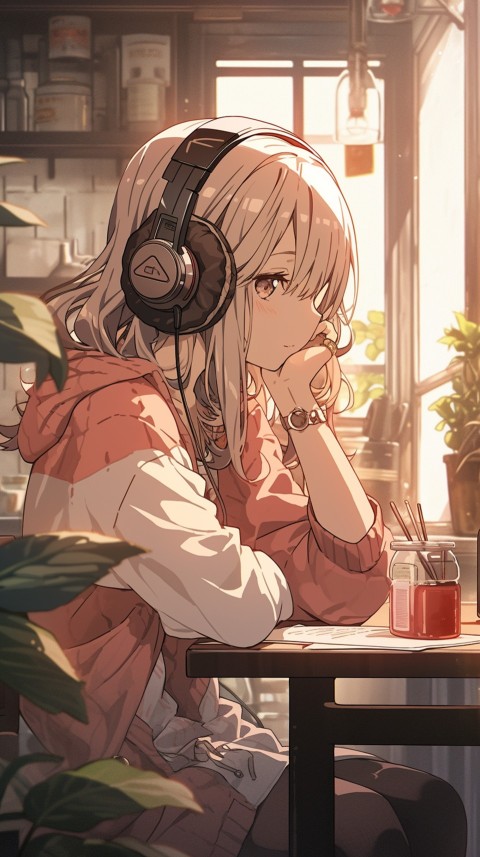 Girl Listening To Music At Home Room Aesthetic (321)