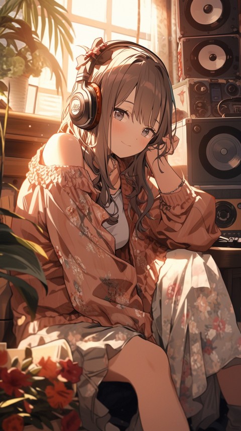 Girl Listening To Music At Home Room Aesthetic (332)
