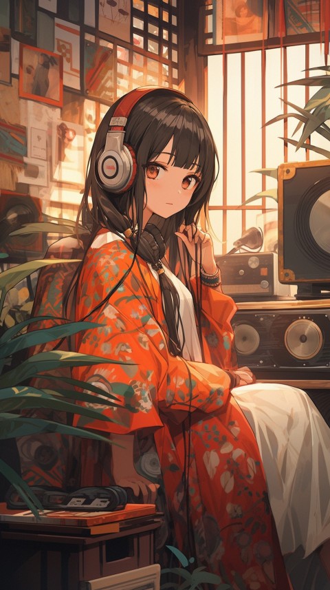 Girl Listening To Music At Home Room Aesthetic (343)