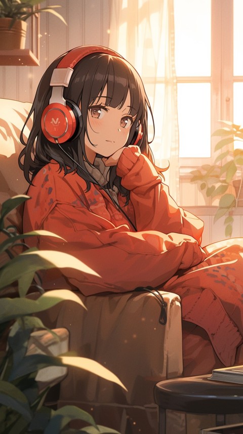 Girl Listening To Music At Home Room Aesthetic (373)