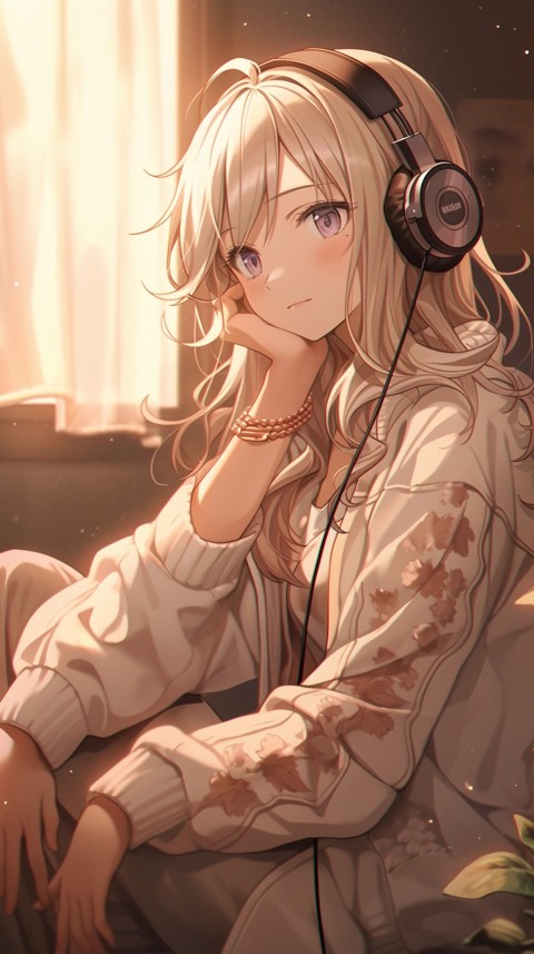 Girl Listening To Music At Home Room Aesthetic (395)