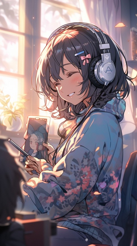 Girl Listening To Music At Home Room Aesthetic (397)