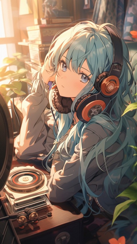Girl Listening To Music At Home Room Aesthetic (378)