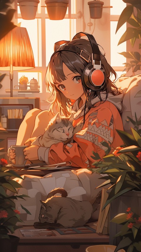 Girl Listening To Music At Home Room Aesthetic (399)