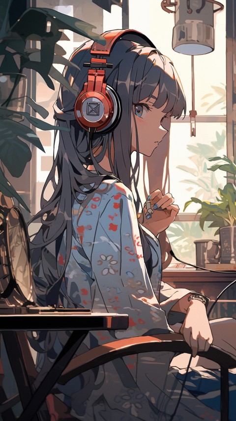 Girl Listening To Music At Home Room Aesthetic (444)