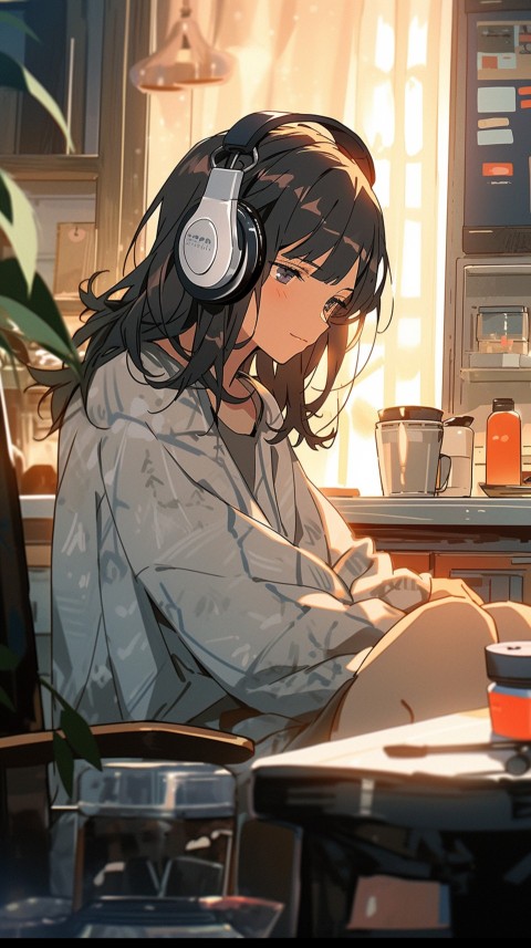 Girl Listening To Music At Home Room Aesthetic (409)